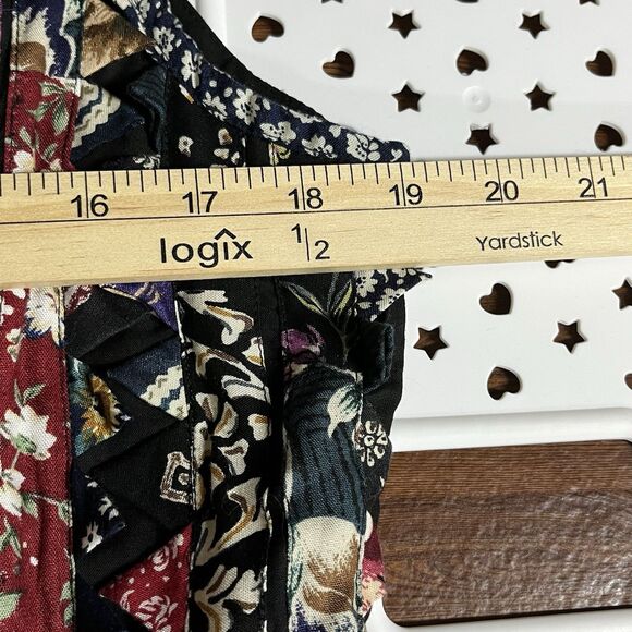 Vintage Women’s Medium Soul Mates Patchwork Quilt Vest Granny Cottage Farmhouse - Picture 7 of 8